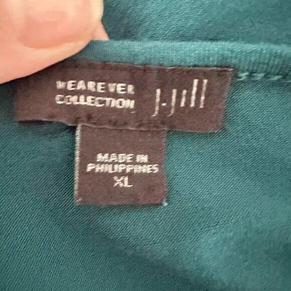 J. Jill Wearever Collection Blue Green Tunic Womens XL Boho Top Flowy Casual - Picture 4 of 7